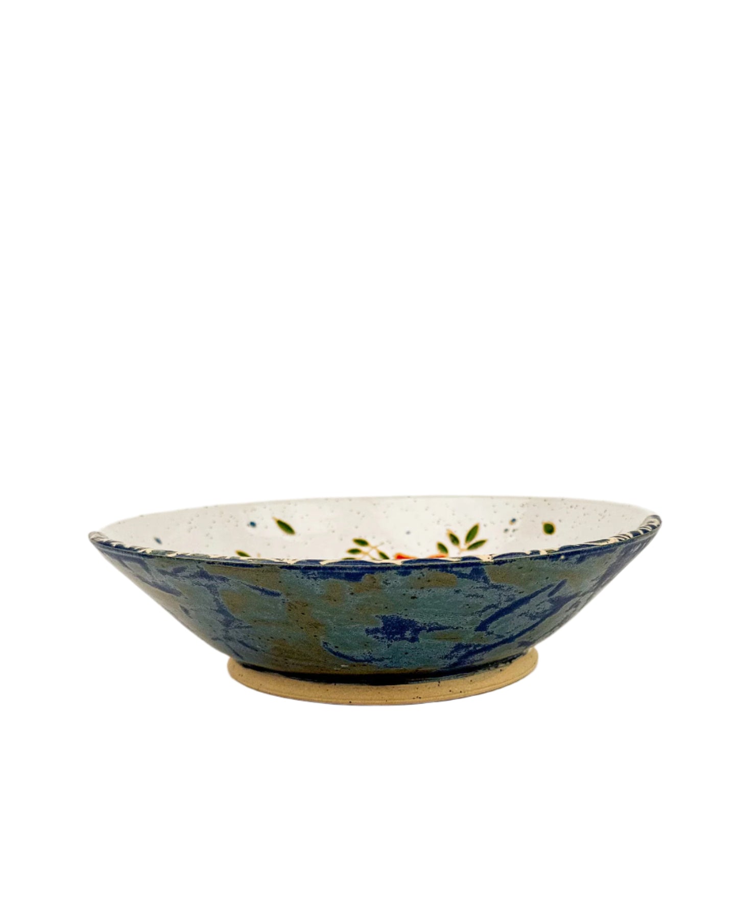 Red Floral & Geometric Serving Bowl 2