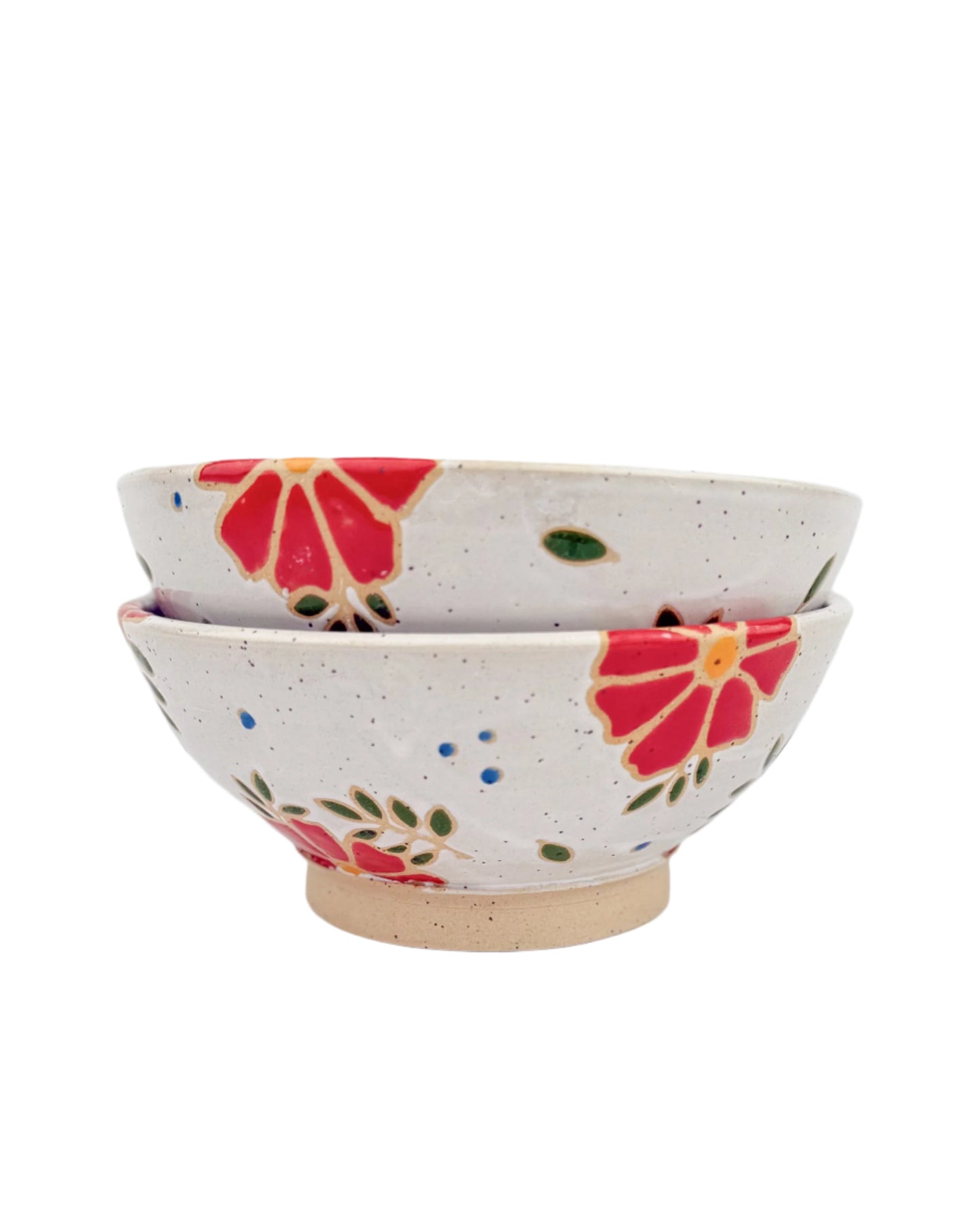Red Floral Everyday Bowl