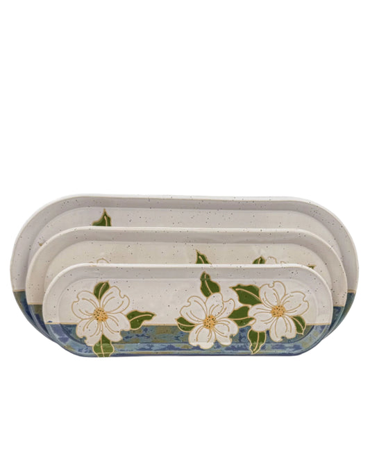Dogwood Oblong Serving Tray