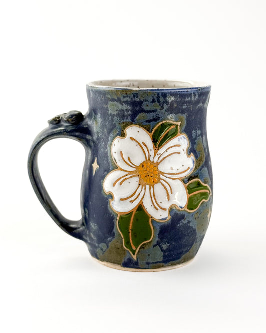 Midnight Dogwoods Curvy Mug