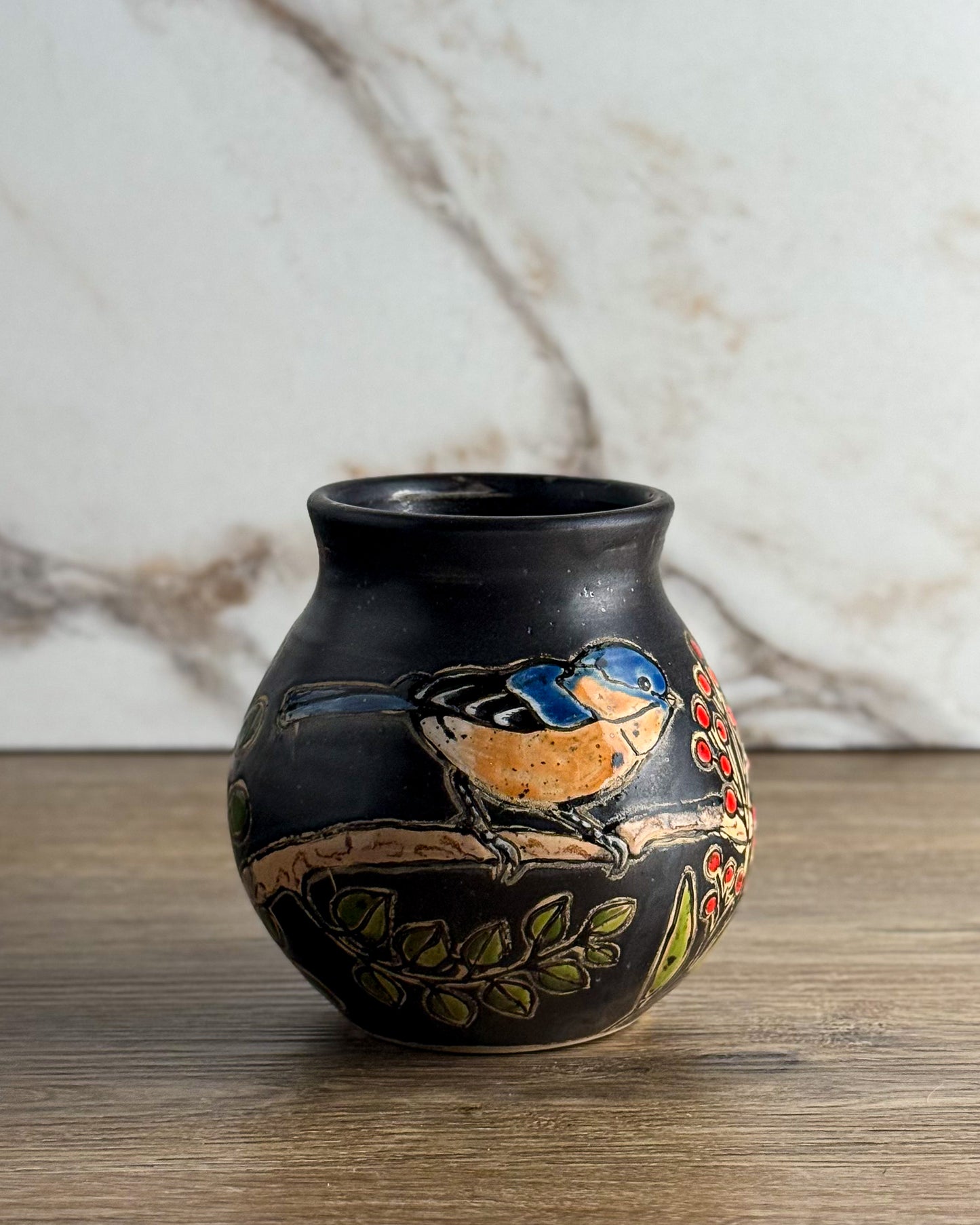 Vase - black glaze