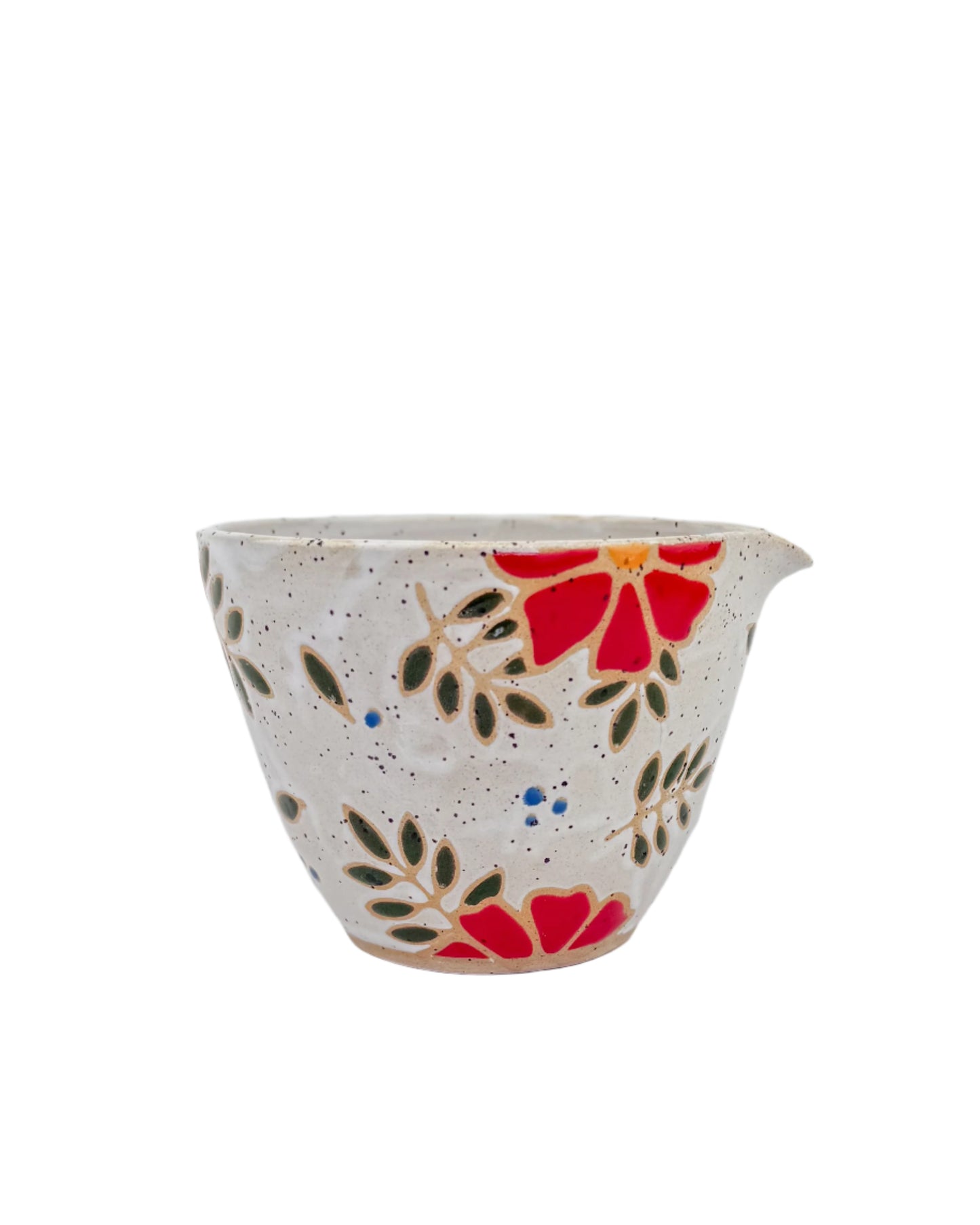 Red Floral Batter Bowl