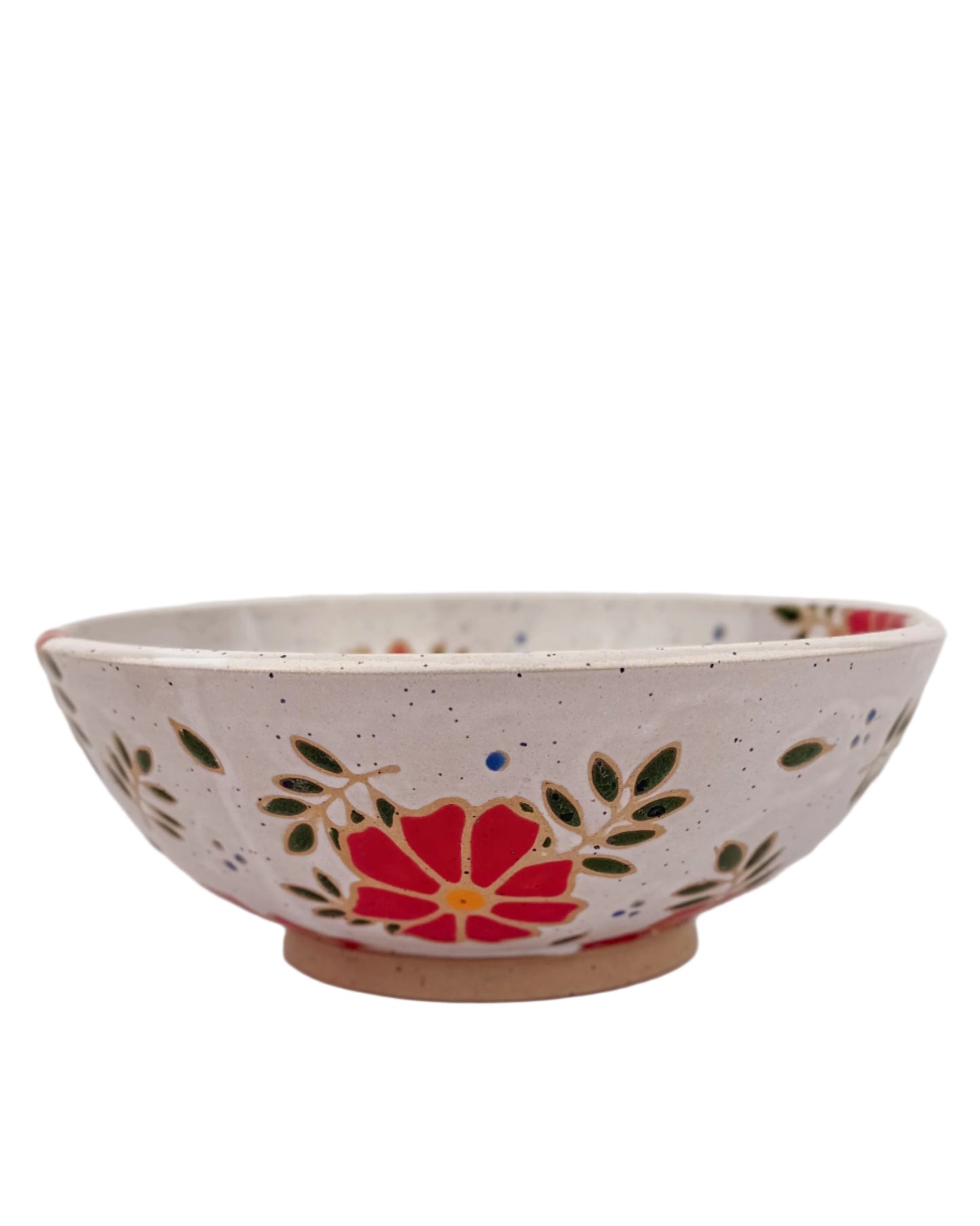 Red Floral Serving Bowl 1