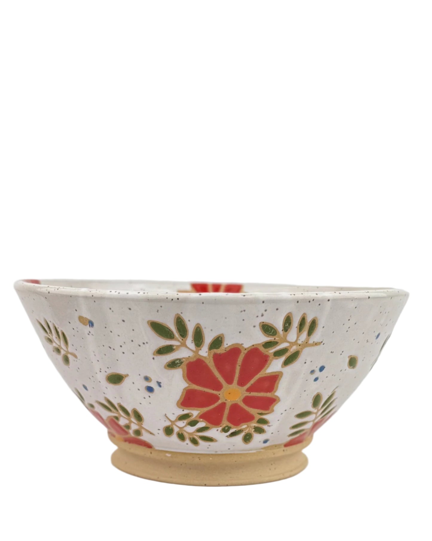 Red Floral Serving Bowl 2